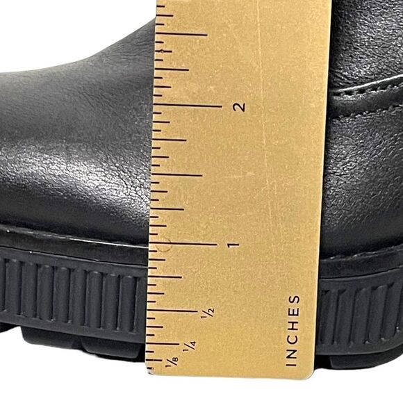 NWT ZARA WOMAN Leather Platform Zip Booties 38 - Picture 10 of 13